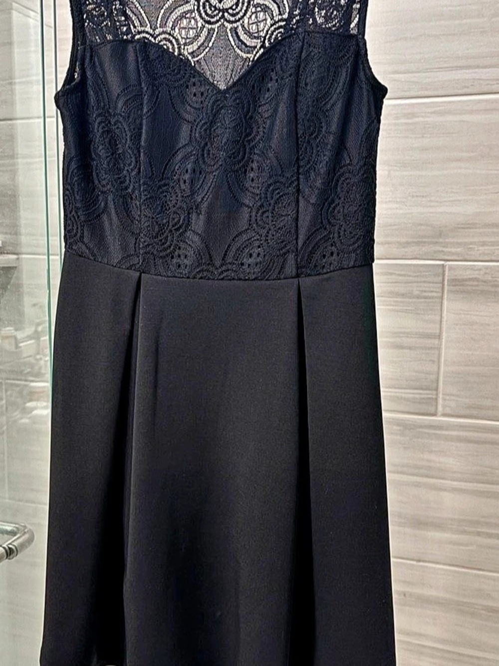 francesca's Lace Mini Dress in Black Size Medium NWOT